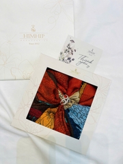Set Quà HimHip Khăn Lụa Viscose 90x90cm & Cài Khăn Kèm Túi Hộp Thiệp - 393