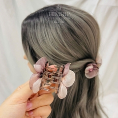 Kẹp Càng Cua HimHip Composite Đính Phale Hoa Voan Tím Sang Trọng 10 Răng 2.5x3.5cm
