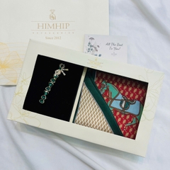 Set Quà HimHip Khăn Tuban Lụa Dài & Kẹp Tóc Kèm Túi Hộp Thiệp - 18