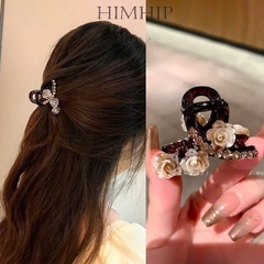 Kẹp Càng Cua HimHip Composite Hồng Nâu Phối Phale Thanh Lịch 4.5x3.4cm