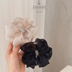 Kẹp Càng Cua HimHip Composite Hoa Vải Nơ Gắn Khóa Phale Thanh Lịch 11x9cm