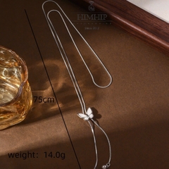 Vòng Cổ HimHip HKCC Dây Rút Sợi Mì Chốt Hồ Điệp Nhỏ Thanh Lịch 75cm