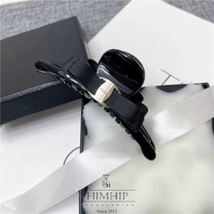 Kẹp Càng Cua HimHip Composite Dáng Dẹt Gắn Nơ Hai Lớp Khuy HKCC