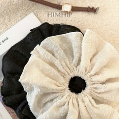 Scruchies HimHip Vải Hoa Cốm Một Lớp Thanh Lịch 21cm