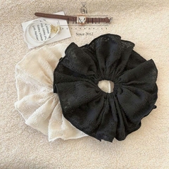 Scruchies HimHip Vải Hoa Cốm Một Lớp Thanh Lịch 21cm