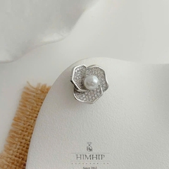 Pin Cài Tự Hít HimHip HKCC Hoa Trà Nhỏ Nụ Giả Trai Gắn Hạt Phale 1.5cm