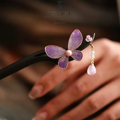 Trâm Cài Tóc HimHip Điệp Tử Ngọc Châu Kèm Hộp Phụ Kiện Áo Dài