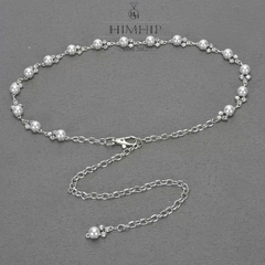 Dây Lưng Xích HimHip HKCC Gắn Hạt Giả Trai Nối 3 Điểm Phale 115cm