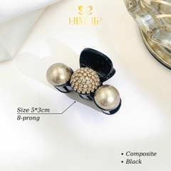 Kẹp Càng Cua HimHip Composite Hạt Giả Trai Mix Chùm Phale Thanh Lịch 8 Răng 5x3cm