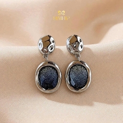 Khuyên Tai Ngắn HimHip HKCC Ánh Sương Đêm 2.5x1.6cm