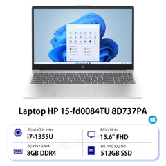 Laptop HP 15 fd0235TU 9Q970PA (i5 1334U/ 16GB/ 512GB SSD/15.6 inch FHD/Win11/ Bạc)