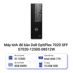 Máy tính để bàn Dell Optilex 7020 SFF ( i5-12500 | 8GB (1x8GB) DDR5 | SSD 512GB | Key _ Mouse /|Windows 11 home| 1Yr ) _ S7020-12500-08512W