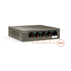 Switch Poe Tenda TEF1105P-4-63W 5-Port 10/100Mbps PoE