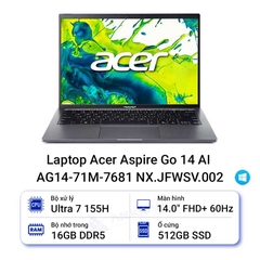Laptop Acer Aspire Go 14 AI AG14-71M-7681 NX.JFWSV.002