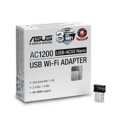 Cạc mạng không dây Asus USB USB-AC53 nano AC1200Mbs
