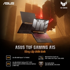 Laptop ASUS TUF Gaming A15 FA507NV-LP046W (Ryzen™ 7-7735HS | 8GB | 512GB | RTX™ 4060 8GB | 15.6-inch FHD 144Hz | Win 11| Jaeger Gray)