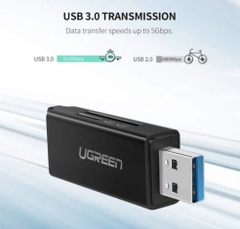 Đầu đọc thẻ nhớ SD/TF Ugreen 40752 chuẩn USB 3.0 cao cấp