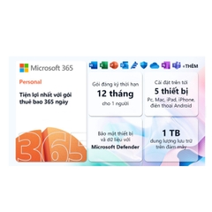 Phần mềm Office Microsoft 365 Personal ESD EP2-32313 (1 người/ 5 thiết bị/ 12 tháng)