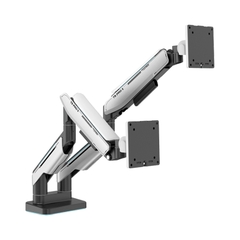 Giá đỡ 2 màn hình HumanMotion T9 Pro II Dual Màu Trắng (23-43 inch)