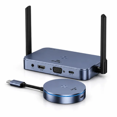 Bộ phát nhận tín hiệu HDMI+VGA không dây hỗ trợ 4K@30Hz khoảng cách 50M Jasoz T-G168 (Vỏ Nhôm)
