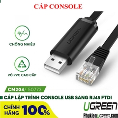 Cáp lập trình Console USB to RJ45 FTDI chính hãng Ugreen 50773