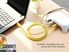 Dây mạng cat5e UTP màu vàng 26AWG CCA 3M UGREEN 11232