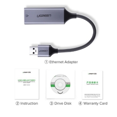 Ugreen 50922 - Cáp chuyển USB 3.0 sang Lan tốc độ 1000Mbps vỏ nhôm CAO CẤP