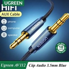 Cáp audio 3.5mm dài 3m dây bọc dù đầu bọc hợp kim Ugreen 10688