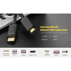 Cáp chuyển đổi Displayport to HDMI dài 3m Ugreen 10203