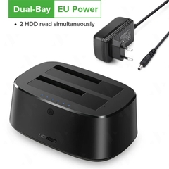 Hộp đựng ổ cứng Docking 2.5/3.5inch Sata/USB 3.0 hỗ trợ 16TB Ugreen 50857 cao cấp