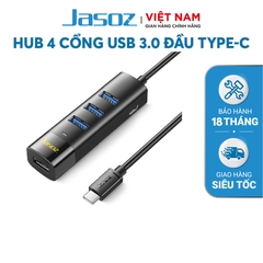 Bộ chia HUB USB-C ra 4 cổng USB 3.0 màu đen dài 1m hiệu JASOZ F117 T-F156