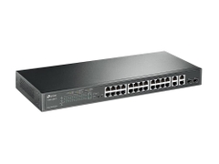 Cổng nối mạng Switch TP-Link TL-SL2428P (T1500-28PCT) JetStream 24-Port 10/100Mbps + 4-Port Gigabit Smart Switch with 24-Port PoE+