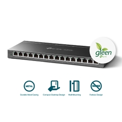 Switch Easy Smart 16 Cổng Gigabit TP-Link TL-SG116E với 16 cổng RJ45 10/100/1000Mbps