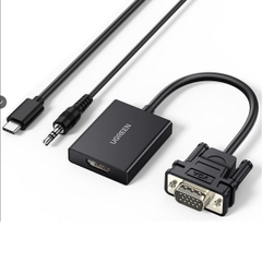 Cáp chuyển đổi VGA sang HDMI+Audio 1080P@60Hz Ugreen 50945 cao cấp