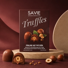 HỘP SÔ CÔ LA SỮA TRUFFLE NHÂN PRALINE HẠT PHỈ GIÒN 68G