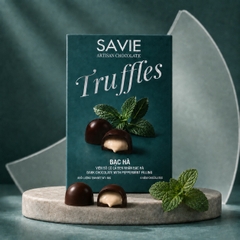 HỘP SÔ CÔ LA ĐEN TRUFFLE NHÂN BẠC HÀ 68G