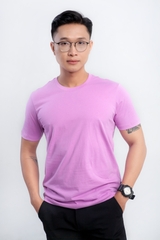 Áo Thun Nam Cổ Tròn Màu Tím Violet