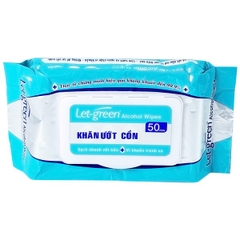 Khăn ướt cồn Letgreen 50 tờ