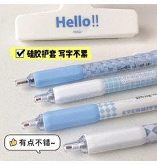 Set 4 Bút Gel Đen - Mura M8152  White &Blue