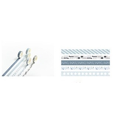 Bộ 5 Washi Tape WA01 - Xanh Dương