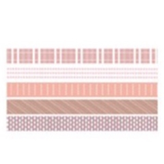 Bộ 5 Washi Tape  WA01 - Chấm Hồng