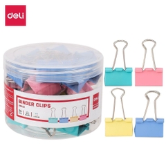 Kẹp bướm màu Deli 8553 - 32mm