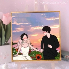 Tranh Số Hóa Cặp Đôi 30*30