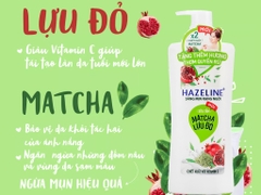 Sữa tắm Hazaline Matcha Lựu Đỏ- 995ml
