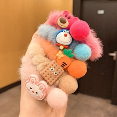Scrunchies Lông Mềm Gắn Icon