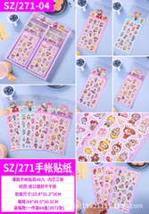 Set 3 Tấm Sticker Labubu Bling