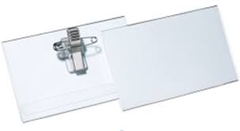 Bảng tên nhựa cứng 5,5x8,5cm có kẹp - mỏng
