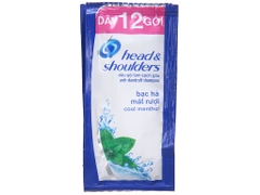 Dầu gội sạch gàu Head & Shoulders bạc hà mát lạnh 5.7ml x 12 gói