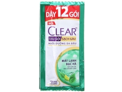 Dầu gội sạch gàu Clear mát lạnh bạc hà 5.8ml x 12 gói