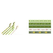 Bộ 5 Washi Tape WA01 - Xanh Lá